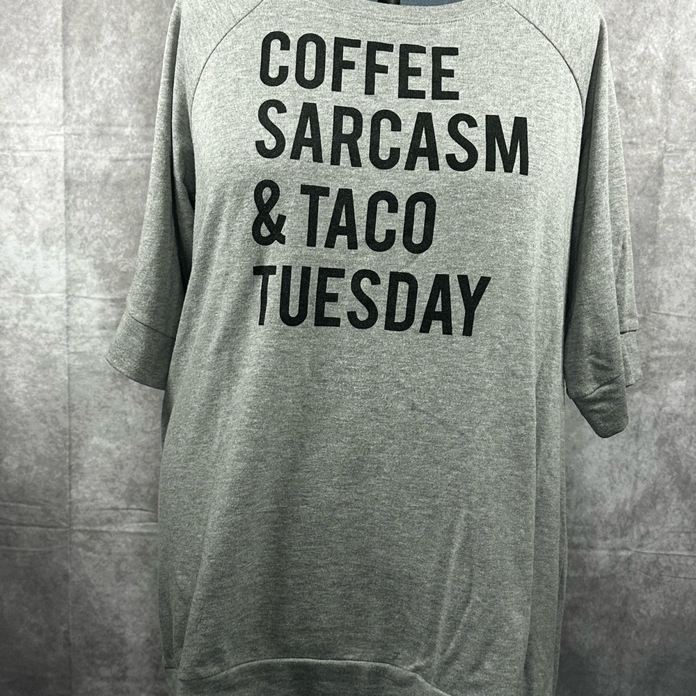 Torrid Size 3 Gray 3/4 Sleeve Tunic